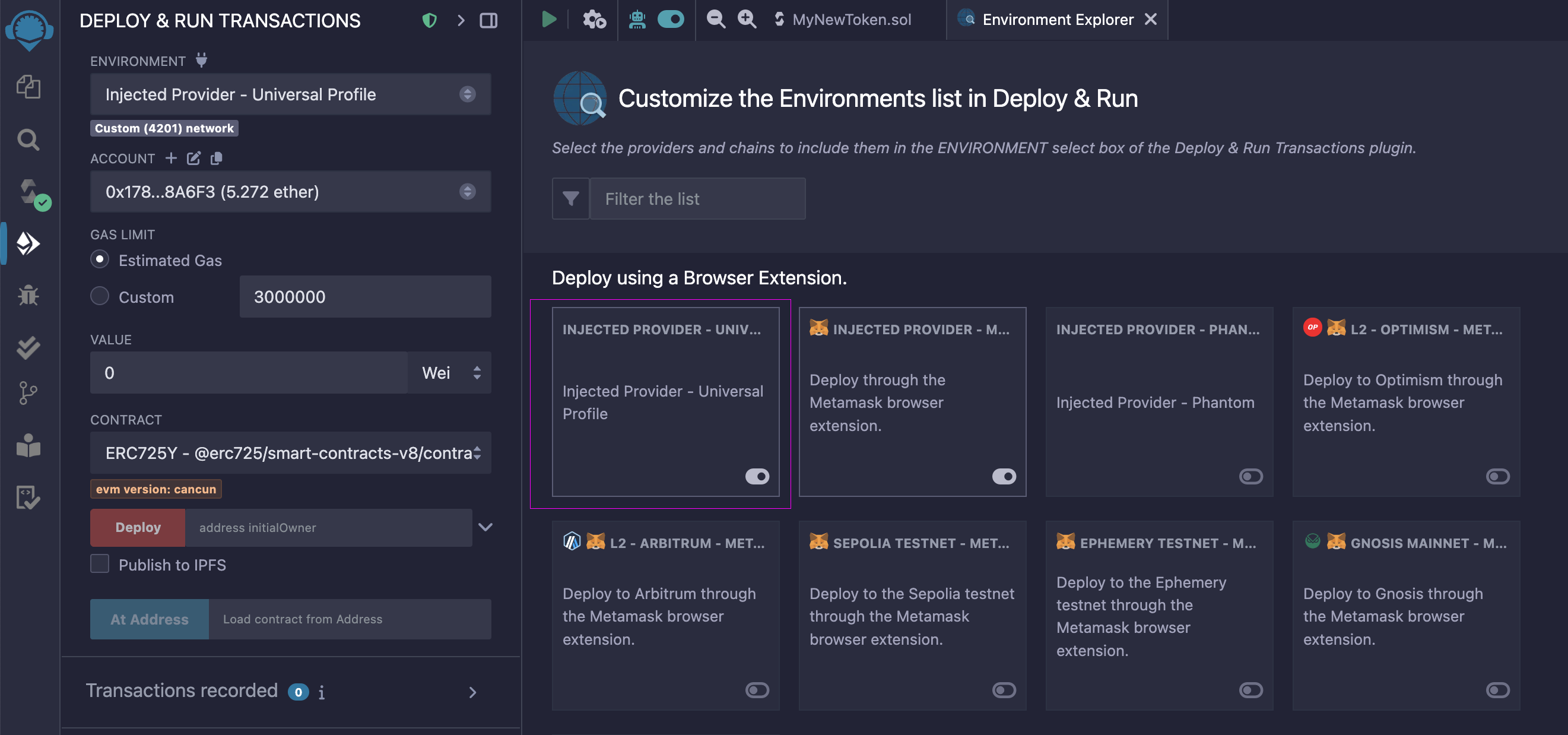 Injected Provider Selection in Remix